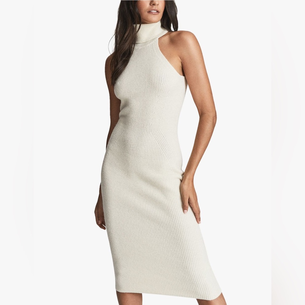 Reiss ❤️ Clemmy cashmere wool Dress Cream S